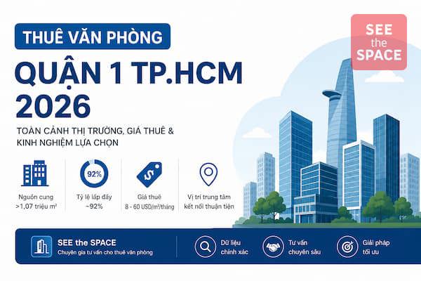 Thuê Văn Phòng Quận 1 TP.HCM 2026: Toàn Cảnh Thị Trường, Giá Thuê & Kinh Nghiệm Lựa Chọn