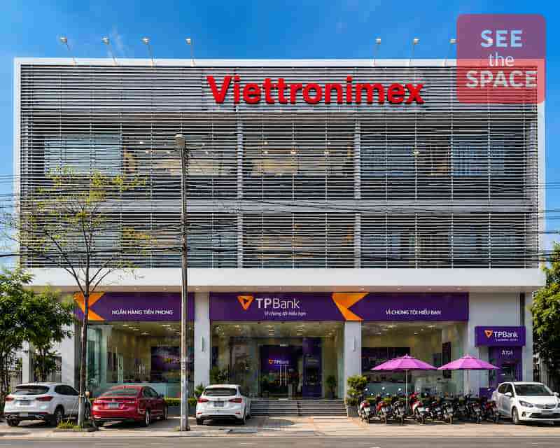 Lease office space at Viettronimex Building in Da Nang. Prime Nguyen Huu Tho location, flexible floor plans, competitive rental rates, and professional office facilities.
