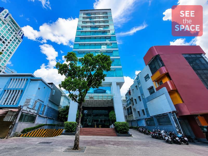 Pax Sky Nguyen Dinh Chieu office building in District 3, Ho Chi Minh City featuring a modern glass facade and professional business environment