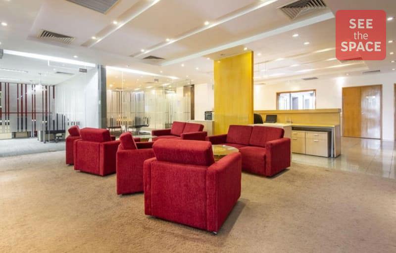 Modern workspace at IoT Space tailored for technology startups and entrepreneurs.