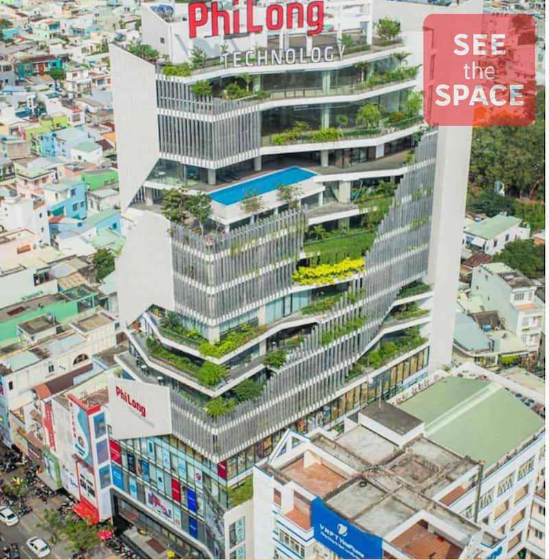 Tòa nhà văn phòng Phi Long Building tại quận Thanh Khê với hạ tầng hiện đại, phù hợp cho doanh nghiệp công nghệ, thương mại và dịch vụ.
