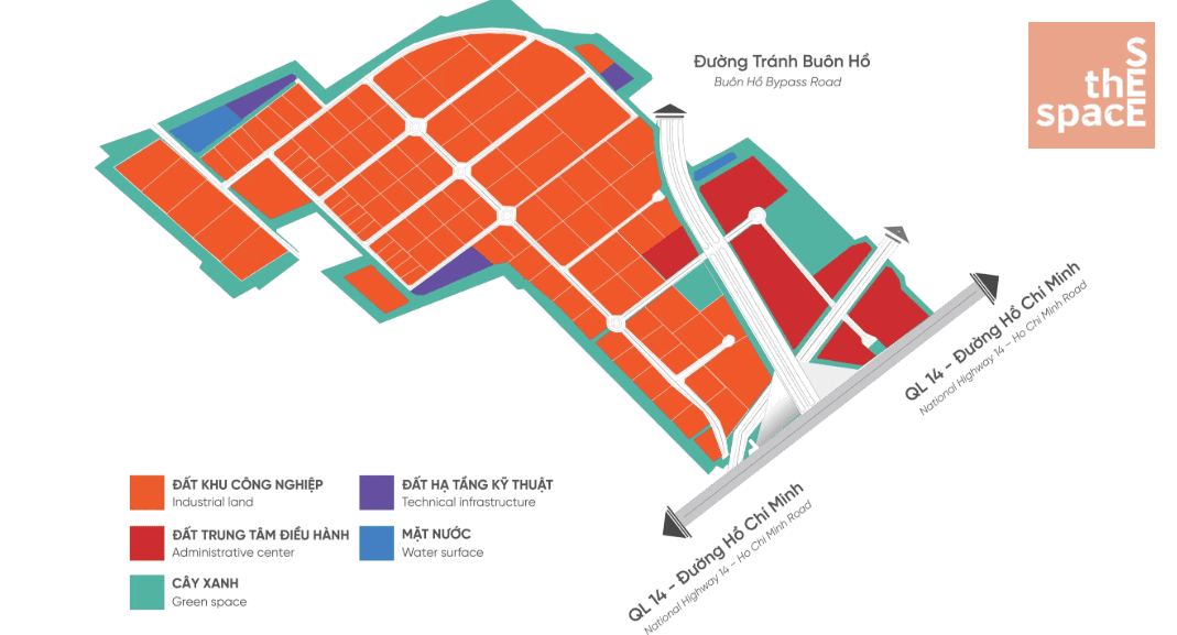 EZ Park Dak Lak industrial zone aerial view – 313ha Central Highlands