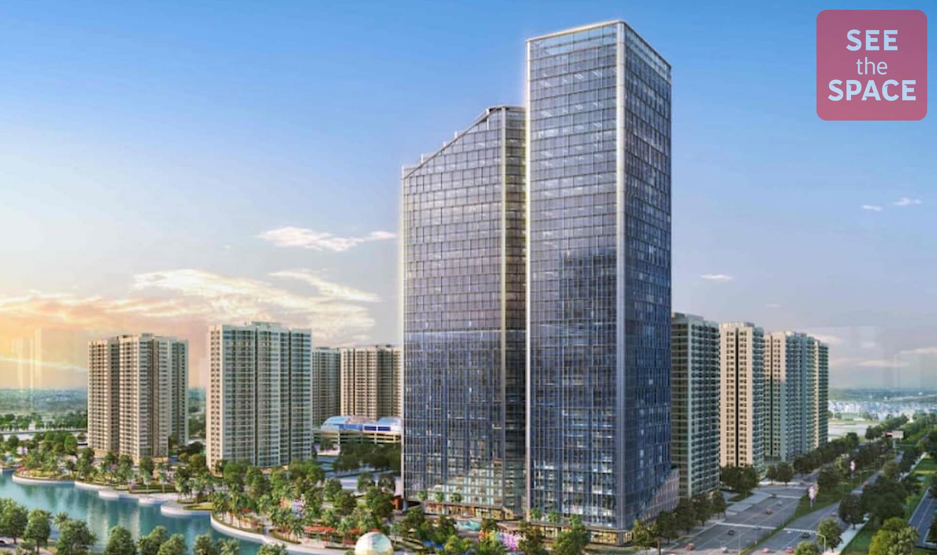 Techno Park Tower là tòa nhà văn phòng hạng A nổi bật tại Gia Lâm, Hà Nội, đạt chứng chỉ LEED Platinum đầu tiên tại Hà Nội