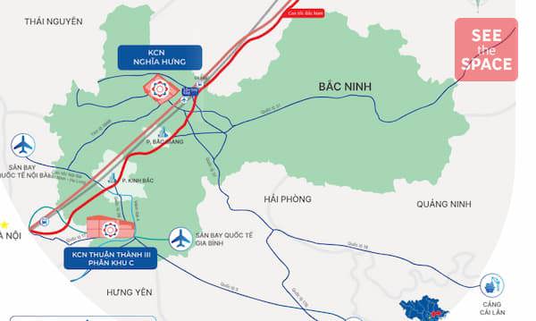 Stratregic location of Thuan Thanh 3 Industrial Park For Lease - Subdivision C - Bac Ninh 