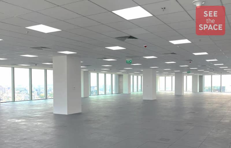 The Nexus — Mặt bằng sàn văn phòng điển hình tòa nhà The Nexus, diện tích 1.029m²/sàn, 3B Tôn Đức Thắng Quận 1