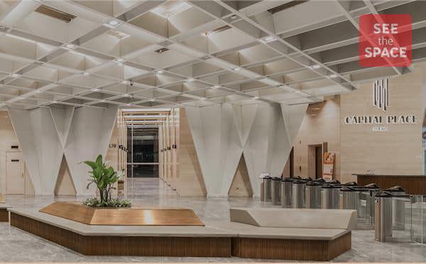 Capital Place sở hữu mặt sàn văn phòng lớn, thiết kế không cột giúp doanh nghiệp dễ dàng bố trí không gian làm việc linh hoạt.