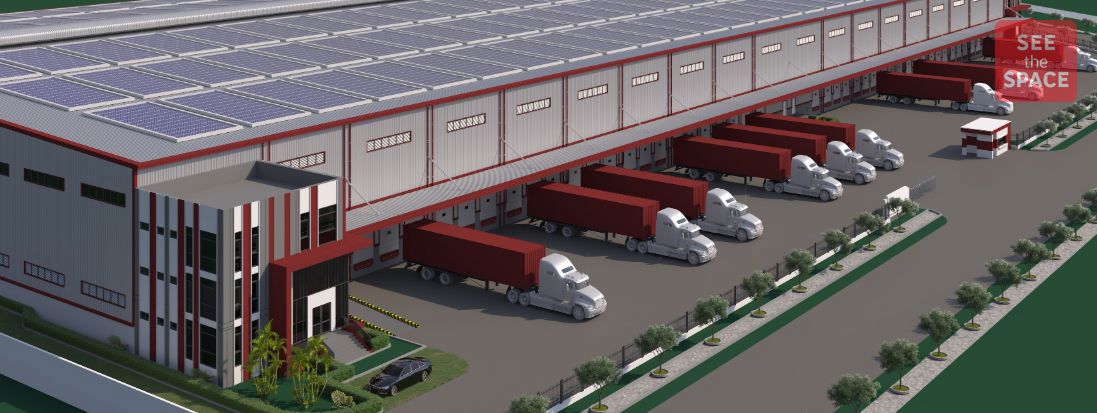 Kho logistics hạng A Vietlog Industrial với chiều cao 12,5m tại Hưng Yên