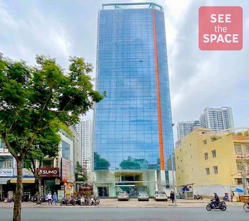 Mặt tiền tòa nhà văn phòng CT Plaza Minh Châu trên đường Lê Văn Sỹ, Quận 3